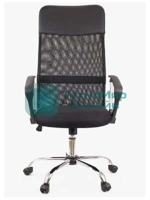 Кресло офисное Everprof Ultra T черный (Акриловая сетка, ткань, хром, ролики, ТопГан)