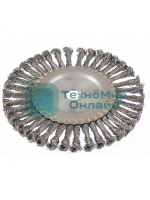 Щетка Matrix для УШМ 200 мм, посадка 22,2 мм, плоская, крученая металлическая проволока