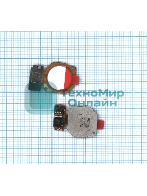 Кнопка HOME в сборе с механизмом и шлейфом для Huawei Honor 7X, белый