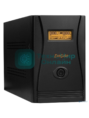 Источник бесперебойного питания ExeGate EP285519RUS SpecialPro Smart LLB-2000.LCD.AVR.EURO.RJ.USB 2000VA/1200W, LCD, AVR, 4 евророзетки, RJ45/11, USB, черный