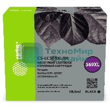 Картридж струйный Cactus CS-LC569XLBK (569XL) черный (58 мл) для Brother MFC-J3520/J3720InkBenefit