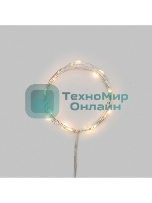 Гирлянда светодиодная Роса 2м 20 LED ТЕПЛЫЙ БЕЛЫЙ IP20 2хАА (в комплект не входят) NEON-NIGHT