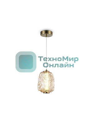 Подвесной светодиодный светильник Ambrella light LH30101 SB/TI бронза/янтарь 8W 3000K 140*140*1575