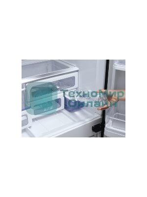 Холодильник Sharp SJ-FS97VSL серебристый трехкамерный 393/207 л морозилка снизу