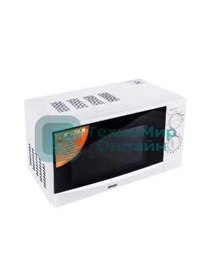 Микроволновая печь Mystery MMW-2012 белый, 20 л, 800 Вт, переключатели - поворотный механизм
