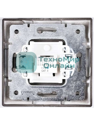 Розетка 1-м СП Мира керам. с заземл.черный бархат LEZARD 701-4242-122