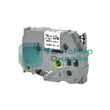 Кассета с лентой S'OK by Sakura Printing TZEFX241 для Brother, черный на белом, 18мм/8м, наклейка