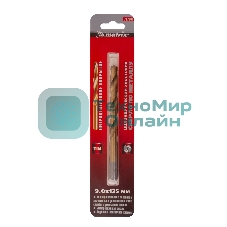 Сверло по металлу Matrix, 9 мм, HSS, нитридтитановое покрытие, цилиндрический хвостовик