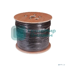 Кабель витая пара Rexant U/UTP, cat.5e, PE, 10PR, 24AWG, OUTDOOR, SOLID, черный, 305м