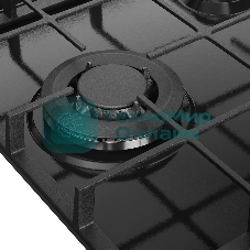Газовая варочная панель Monsher, газ, High-Tech, 44 см, автоматический электроподжиг, газ-контроль, форсунки под сжиженый газ, SABAF конфорки, чугунные решетки, черный