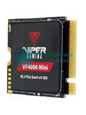 Накопитель SSD Patriot VP4000 Mini, 1Tb, PCIe 4.0 x4, M.2 2230, NVMe, R/W 5000/3500, с радиатором