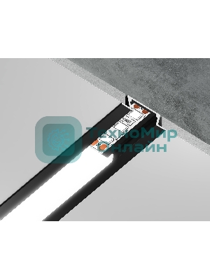 Алюминиевый профиль Ambrella light GP1001BK черный 2000*21.5*6.8