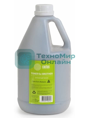 Тонер Cactus CS-TbR-1000 черный (флакон 1000гр) Universal toner для Brother