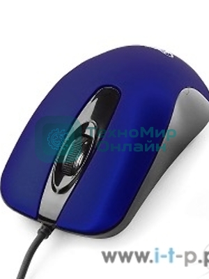 Мышь проводная Gembird MOP-400-B синий, 1000 dpi, USB, кнопки - 3
