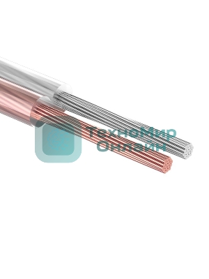 Кабель акустический Rexant 2х1,00 мм², прозрачный SILICON, мини-бухта 5 м