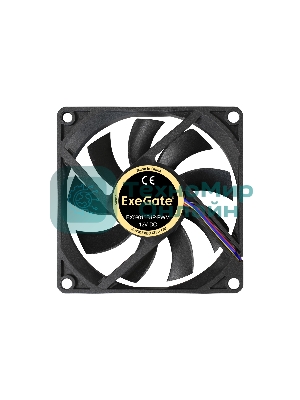 Вентилятор для корпуса ExeGate EX08015B4P-PWM черный, 80 мм, 2500 об/мин, 25 дБ, 4 pin
