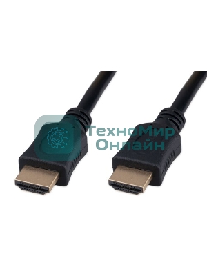 Кабель HDMI Cablexpert CC-HDMI4L-5M, 19M/19M, v2.0, Light, позол.контакты, экран, 5м, черный, пакет