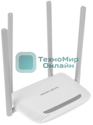 Беспроводный маршрутизатор Mercusys MW325R, 300 Мбит/с,4 порта 100 Мбит/с, 4 фиксированных антенны