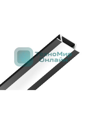 Алюминиевый профиль Ambrella light GP1001BK черный 2000*21.5*6.8