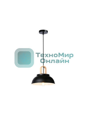 Светильник Ambrella light TR8192 BK/LW черный/светлое дерево E27 max 40W D290*900