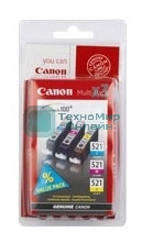 Картридж струйный Canon CLI-521 (2934B010) голубой/пурпурный/желтый набор карт. для Canon Pixma MP540/620/630/980