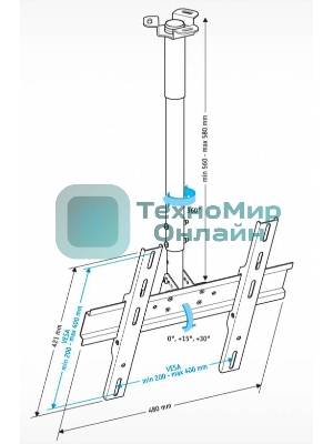 Кронштейн для телевизора Holder PR-101-W белый 32