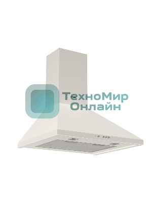 Вытяжка каминная Elikor Вента 50П-430-К3Д топленое молоко, 50 см, 430 куб. м/ч, 54 дБ