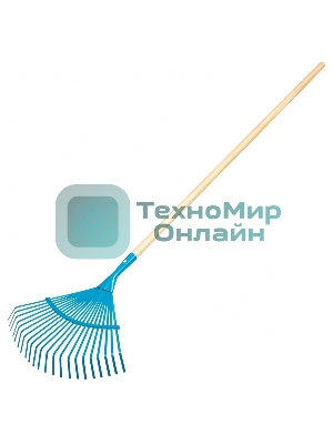 Грабли веерные стальные Palisad LUXE 430х1550 мм, 22 плоских зуба, лакированный черенок