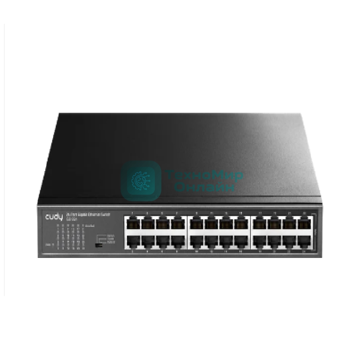 Коммутатор 24-Port 10/100 Mbps Switch, 24 10/100 Mbps RJ45 Ports, Switch/VLAN/Extend working mode DIP switch, Rack-mountable Steel Case, Power Saving, Plug & Play, Rack-Mount kits included