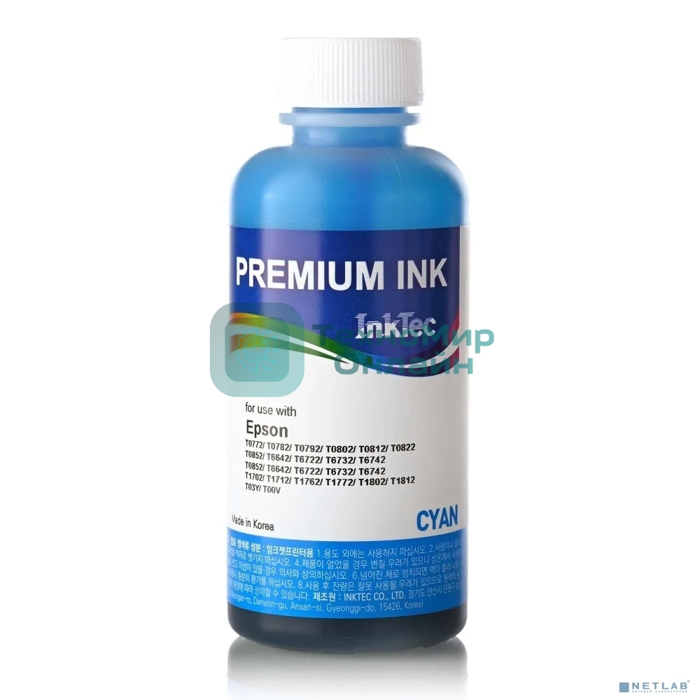 Чернила Epson R270, E0010 (InkTec) T0822, C, 0,1л (оригинальная фасовка)