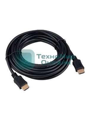 Кабель HDMI Cablexpert CC-HDMI4L-5M, 19M/19M, v2.0, Light, позол.контакты, экран, 5м, черный, пакет