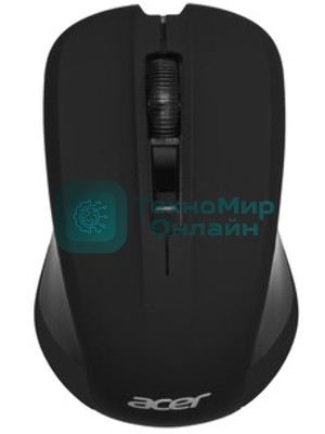 Мышь беспроводная Acer OMR010 черный, 1200 dpi, радиоканал, USB, кнопки - 3