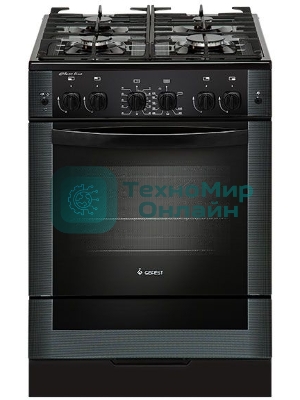 Плита газовая Gefest ПГ 6500-02 0115 черный, конфорок 4 шт, духовка 52 л, 60 см x 85 см x 60 см