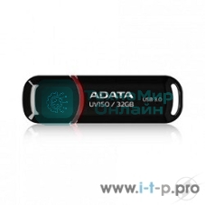 Флешка USB ADATA UV150 (AUV150-32G-RBK), 32Gb, USB 3.0, R/W 100/30, черный