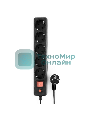 Сетевой фильтр Гарнизон ЕНLB-4 0,5 м 5 розеток черный 