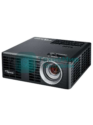 Проектор Optoma ML750e (DLP, LED, WXGA 1280x800, 700Lm, 15000:1, HDMI, USB, MHL, MicroSD, 1x1W speaker, 3D Ready, led 20000hrs, черный, 0.38kg)