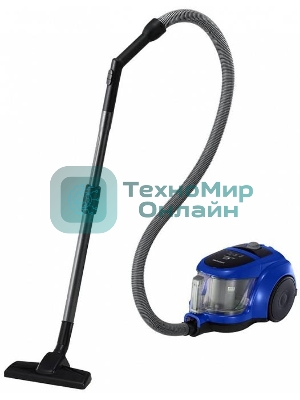 Пылесос Samsung VCC4520S36 синий/черный, 350/1600 Вт, уборка сухая, пылесборник контейнер 1.3 л
