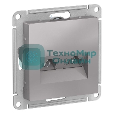 Алюминий Розетка двойная компьютерная RJ45+RJ45, кат.5E, механизм Schneider Electric