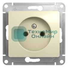 Механизм розетки 1-м СП Glossa 16А IP20 без заземл. беж. SchE GSL000241