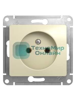 Механизм розетки 1-м СП Glossa 16А IP20 без заземл. беж. SchE GSL000241