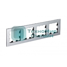 Рамка 4-м AtlasDesign Nature металл серебр. SchE ATN312104