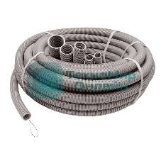 Труба гофрированная ПВХ d25 мм с зондом сер. (20 м) Рувинил 12501(20)