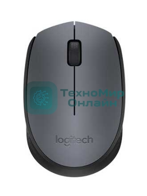 Мышь беспроводная Logitech M170 черный/темно-серый, 1000 dpi, радиоканал, USB, кнопки - 3