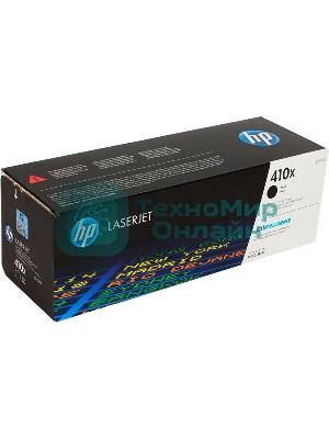Картридж лазерный Hewlett-Packard HP 410X (CF410X) черный для LJ Pro M452/M477 6500 стр.