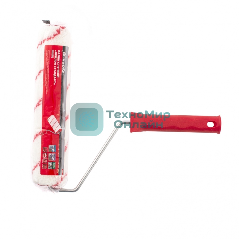 Валик в сборе Matrix нейлон, 250 мм, ворс 9 мм, D 36 мм, D ручки 6 мм