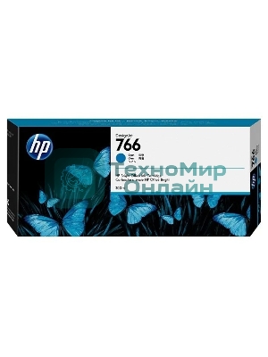 Картридж струйный HP 766 голубой для HP DesignJet XL 3600 MFP, 300 мл