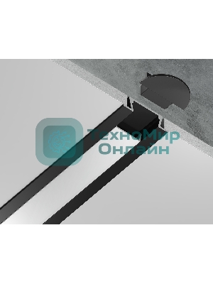 Алюминиевый профиль Ambrella light GP1001BK черный 2000*21.5*6.8