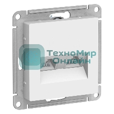Розетка компьютерная двойная RJ45+RJ45, кат.5E, механизм, белый