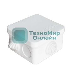 Коробка распределительная ОП 75х75х45 7 выходов 3 гермоввода IP 54 крышка защелкивающаяся бел. Epplast 220321