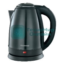 Чайник электрический Starwind SKS2051 1.8 л, 1800 Вт, черный (корпус: нержавеющая сталь/пластик)